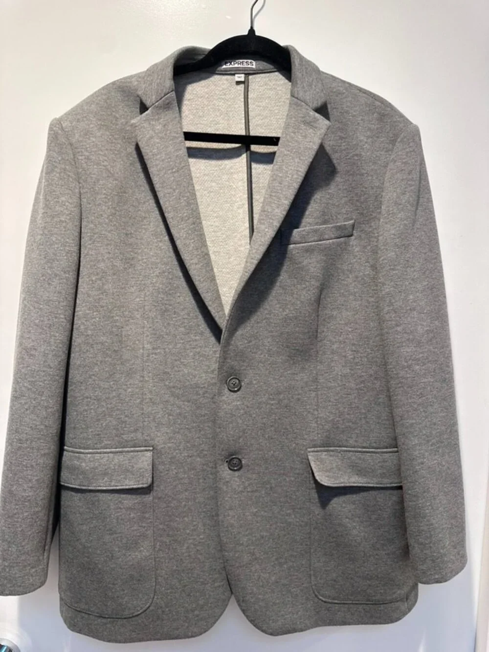 Express Men's Knit Sport Coat in heather gray Slim Fit Regular 44